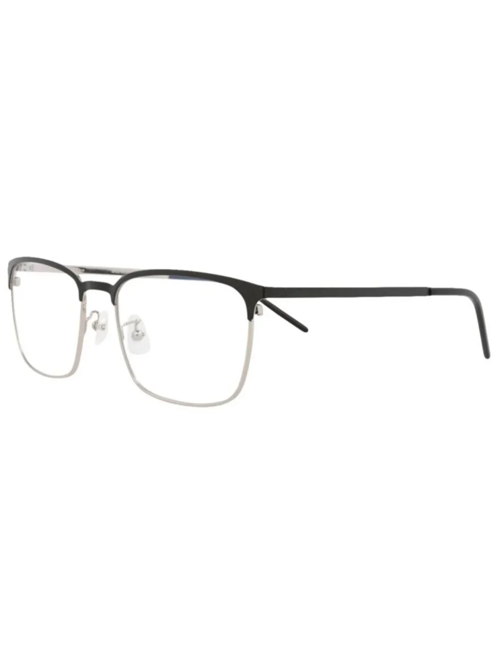 New Saint Laurent Women's Eyeglasses Square Rectangle Metal Frame Mens Black Eye